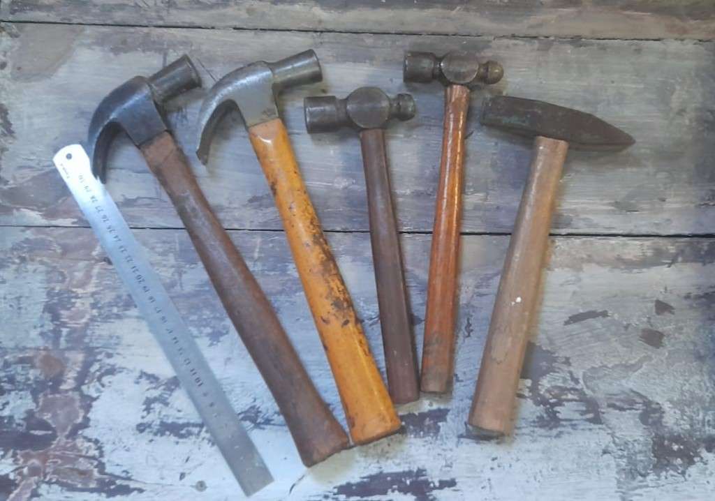 Set of 5 Vintage Hammers. See photos.