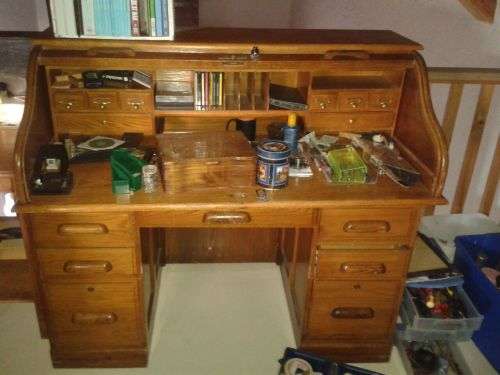 Magnificent Oak Roll Top Desk - Art Deco
