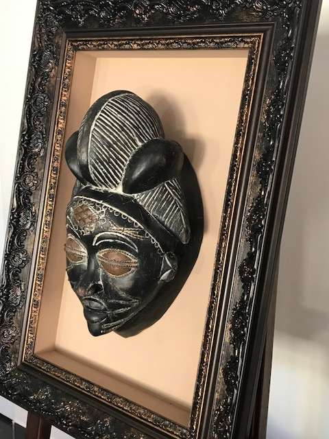 African Death Masks (Framed) - Pair 01