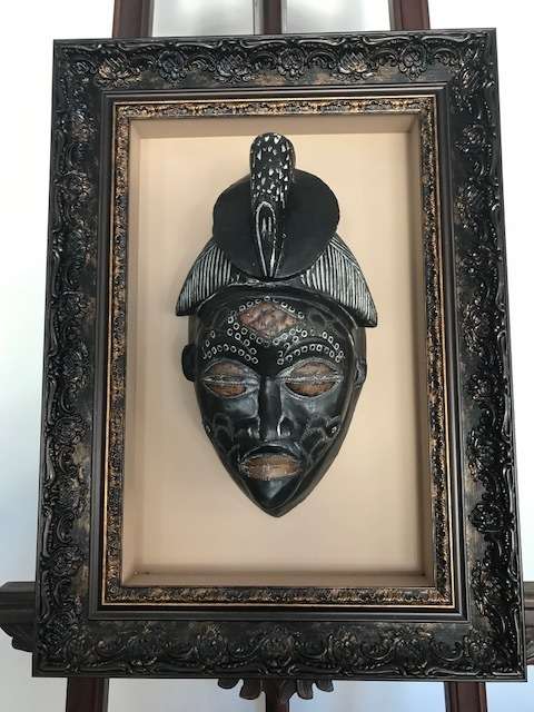 African Death Masks (Framed) - Pair 01