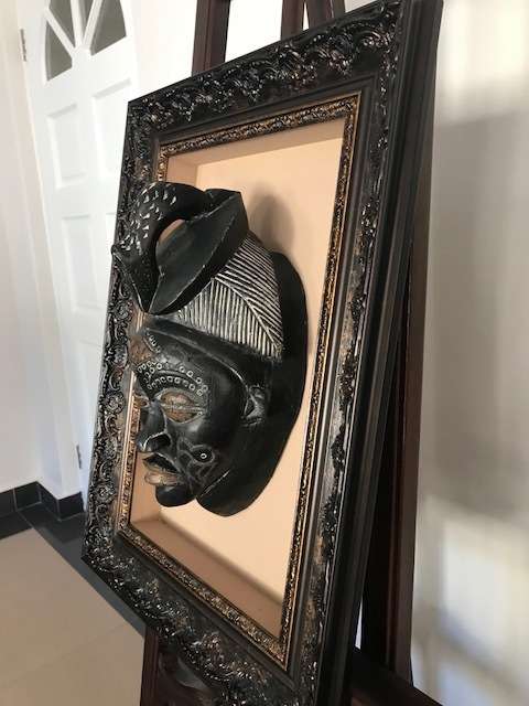 African Death Masks (Framed) - Pair 01
