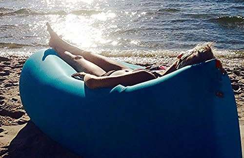 Inflatable Couch, Portable Air Chair Air Filled Beach Lounger