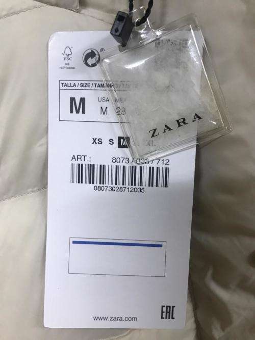 Origanal Zara ladies Puffer Jacket - Size Medium