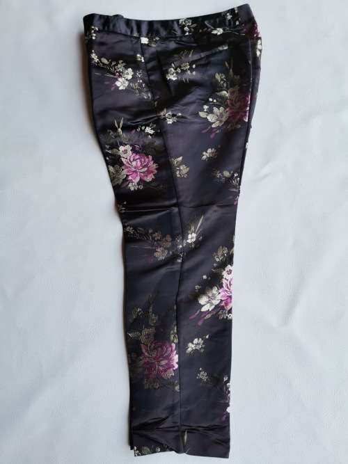 Original Zara Jacquard Trousers - Size Medium