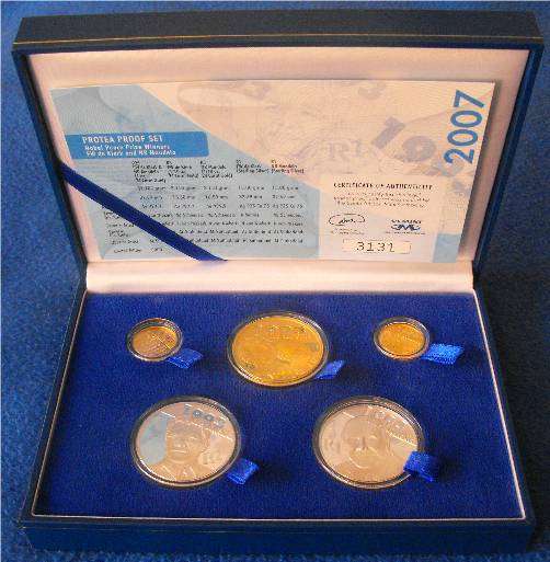 2007 MADELA DE KLERK 5 COIN PROOF SET