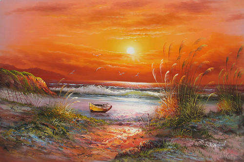 Sunrise Moment Landscape Painting Oil On Canvas 60 x 90CM
