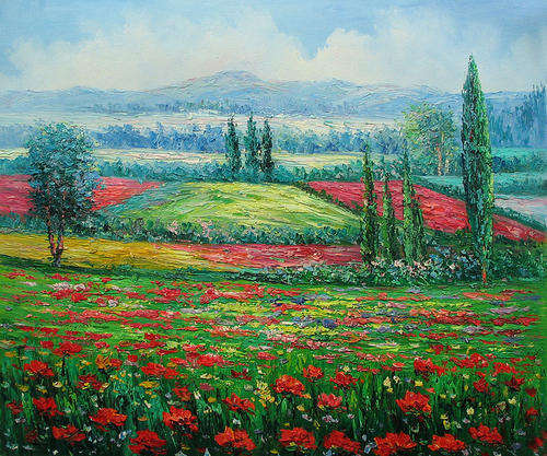Landscape Painting Oil On Canvas *Summer Field* 50 x 60 CM