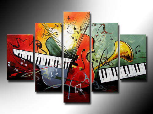 ORIGINAL ABSTRACT ACRYLIC PAINTING MUSIC HEAVEN