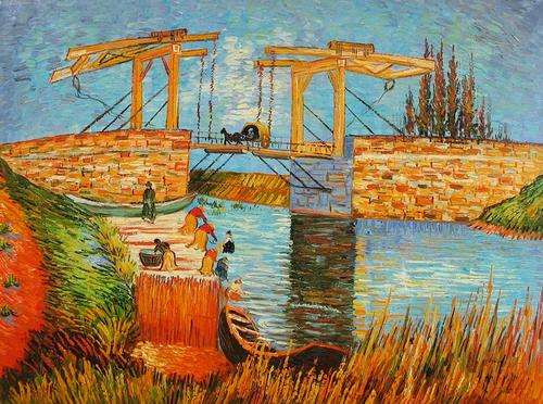 Van Gogh Repro Painting Drawbridge With Carriage Oil On Canvas 90 x 120 CM