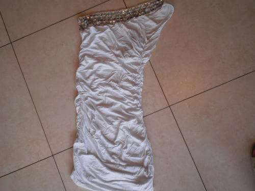 stunning one shoulder beaded bling top