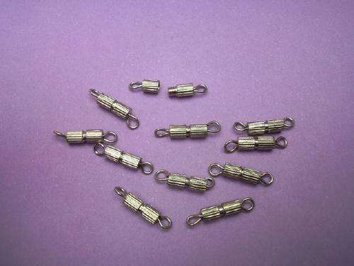 NICKEL SCREW CLASP 20PC