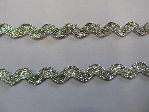 SILVER ZIGZAG  RIBBON-50CM