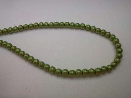 DARK GREEN GLASSPEARLS-4MM-210PC