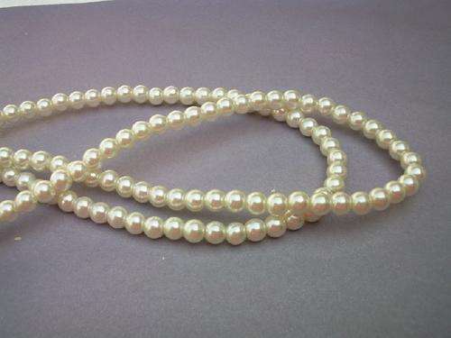 BEIGE GLASSPEARLS-6MM-154PC