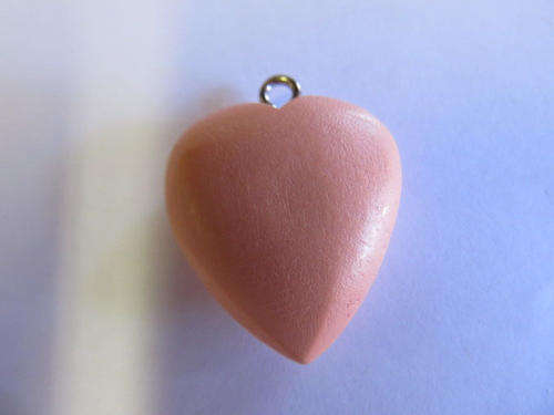 ORANGE HEART WOODEN PENDANT-CHEAP COURIER DELIVERY