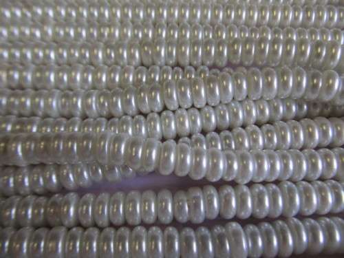 GlassPearls Discs - WHITE - 100pc per packet