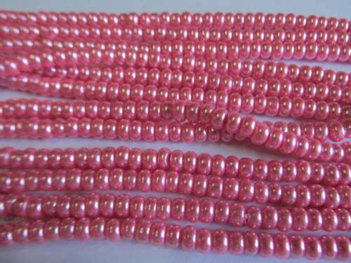 GlassPearls Discs - PINK - 100pc per packet