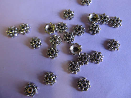BEADCAPS - NICKEL - 20PC - CHEAP COURIER DELIVERY