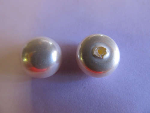 FRESHWATER PEARL BUTTONS FOR EARRINGS-2PC -CHEAP COURIER DELIVERY