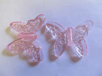 ACRYLIC BUTTERFLY- PINK - 2PC-CHEAP COURIER DELIVERY