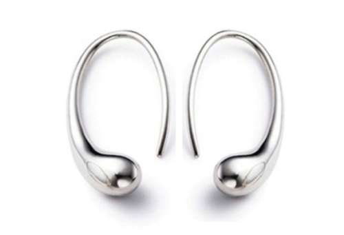 Jewelry teardrop hook 925sterling silver plated hoop earrings Hot Sale - FREE SHIPPING
