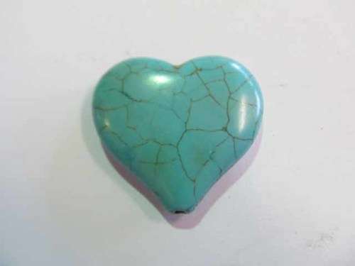 PENDANT HEART TURQUOISE - 1PC