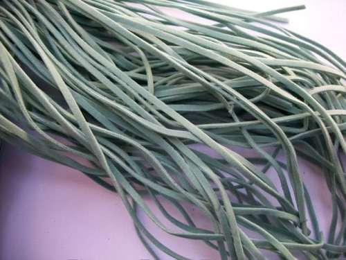 VELVET FAUX LEATHER CORD - GREEN - 1M