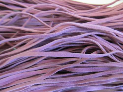 VELVET FAUX LEATHER CORD - PURPL - 1M