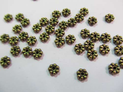 BRONZE SPACER DAISY ACRYLIC - 5OPC - 6MM
