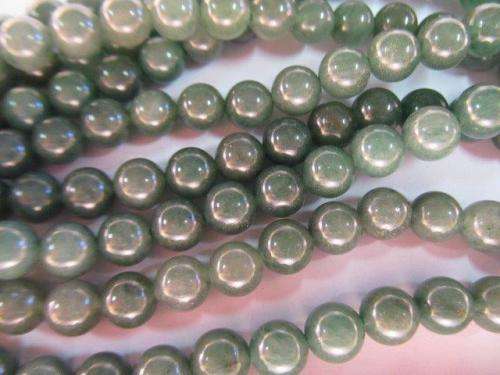 ROUND AVENTURINE NATURAL BEADS - 48PC