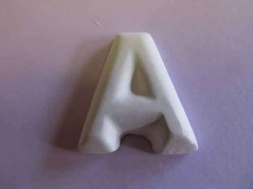 UNPAINTED EMBELLISHMENT - LETTERS - 1PC - A