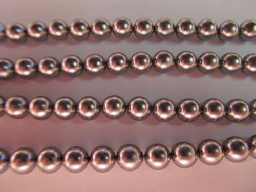 SHELL PEARLS - DARK GREY - 8MM
