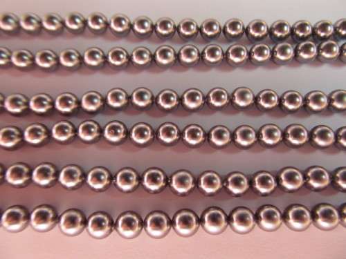 SHELL PEARLS - DARK GREY - 6MM