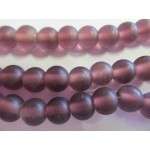 GLASS INDIAN BEADS - MATTE GRAPE - 20PC