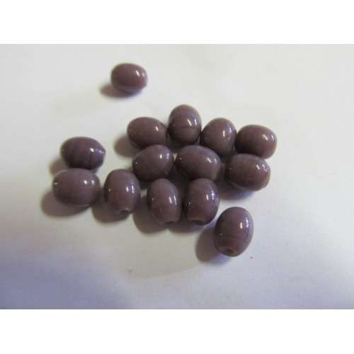 GLASS INDIAN BEADS - GRAPE - 14PC