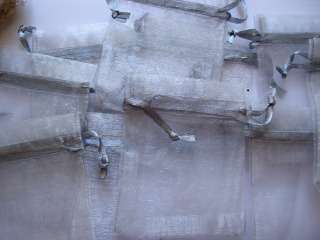 SILVERISH SHINE ORGANZA BAGS- 9cm x 6.5cm