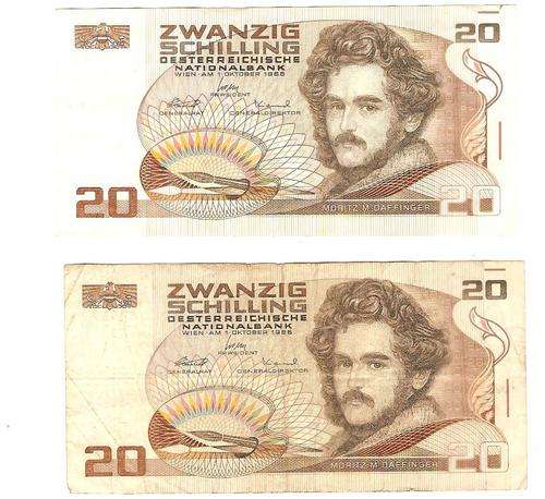 Austria Zwanzig Schilling (2 notes)