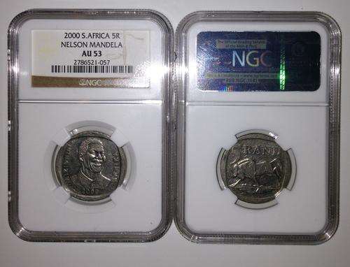 **X-MAS CLEARANCE** MANDELA SMILEY 2000 R5 AU53 NGC