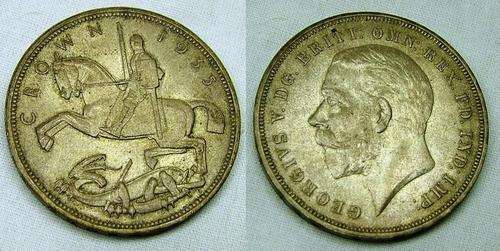 <---- CLICK FOR BIG PIC ##CLEARANCE## *** SCARCE 1935 GREAT BRITAIN CROWN - SILVER ***