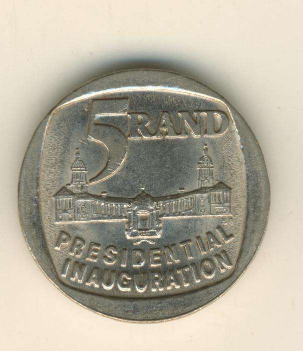 Mandela Inauguration R5 Coin 1994 (F)