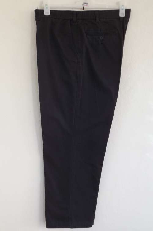 Dark navy Chino long pants by Woolworths in pure cotton size 38/97cm. Inner leg 75cm.