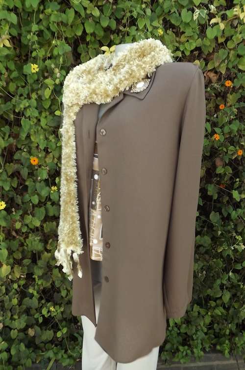 Wear anywhere golden brown jacket.By La Tiva.Couture de France size 42/18.Long sleeves