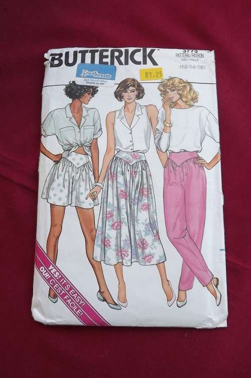 Butterick sewing pattern for a skirt and pants.Size 12,14 +16.Used