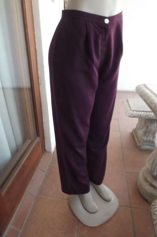 Vintage Dark Purple Long Ladies Pants by Topics in size 10/34 - used but good for everyday use