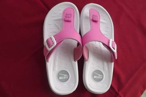 Pair of pink KITO sandals.Soft and comfortable.Size 6.Adjustable top.They last forever!