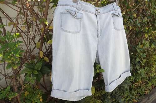Ladies light blue DONATELLA denim shorts in size 48/24.Pockets front and back.In polycotton
