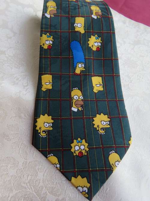 'SIMPSONS' mens necktie in bottle green.Width 10cm.As new.