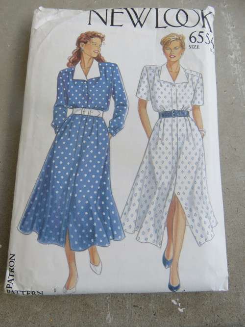 'NEW LOOK' pattern 6554 for dress in seven sixes in one(8-20).Good condition.