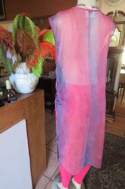 Smart ankle length sheer polyester loose Islamic wear pull over top by 'Toptique' size 38/14.