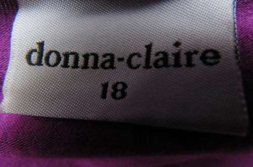 Dark purple slip-over top with scooped neckline with silver stud decoration size 42/18